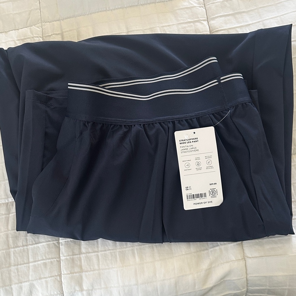 Athleta Navy Wide Leg Pants